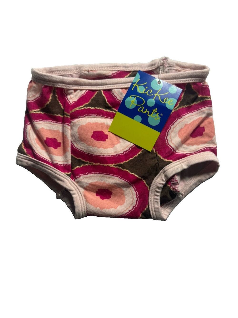 KicKee Pants Girls Training Pants Pink Gray Stripe 3T-4T NWT